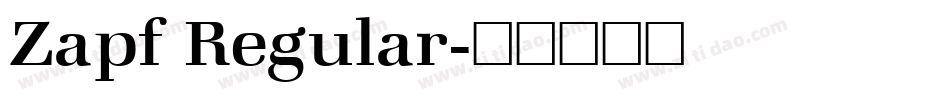 Zapf Regular字体转换
